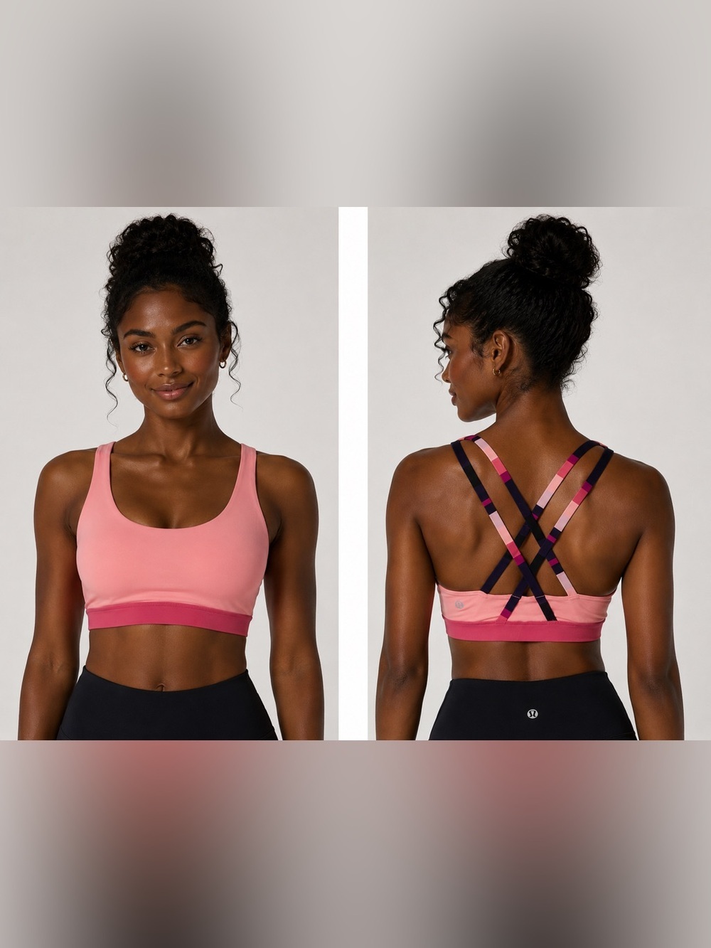 Lululemon Pink Strappy Back Sports Bra Size XS S